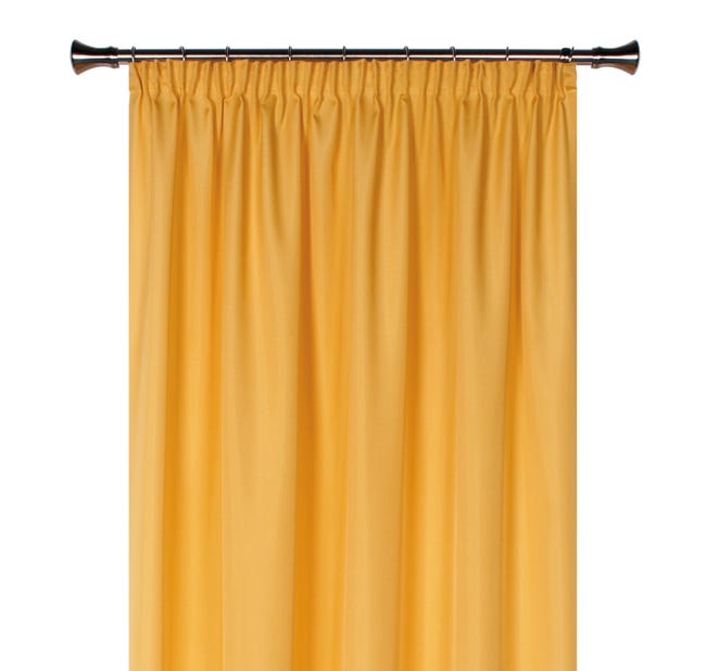 Zasłona Oxford musztardowa 140 x 260 cm na taśmie