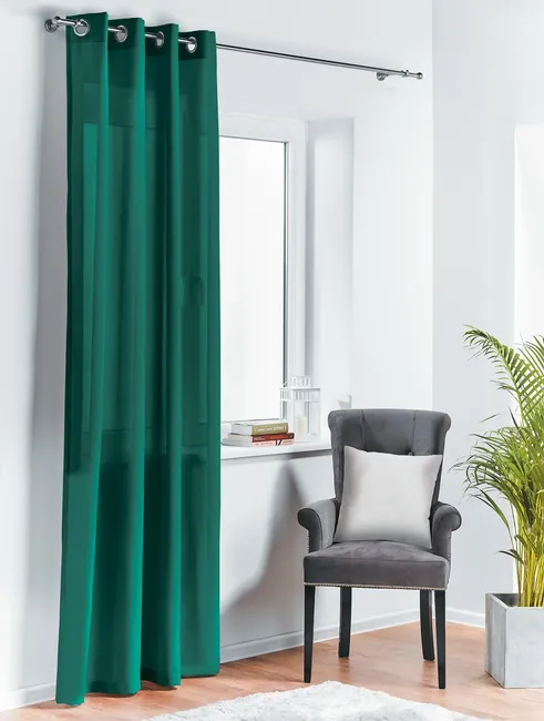 Zasłona Oxford zielona 140 x 280 cm na przelotkach
