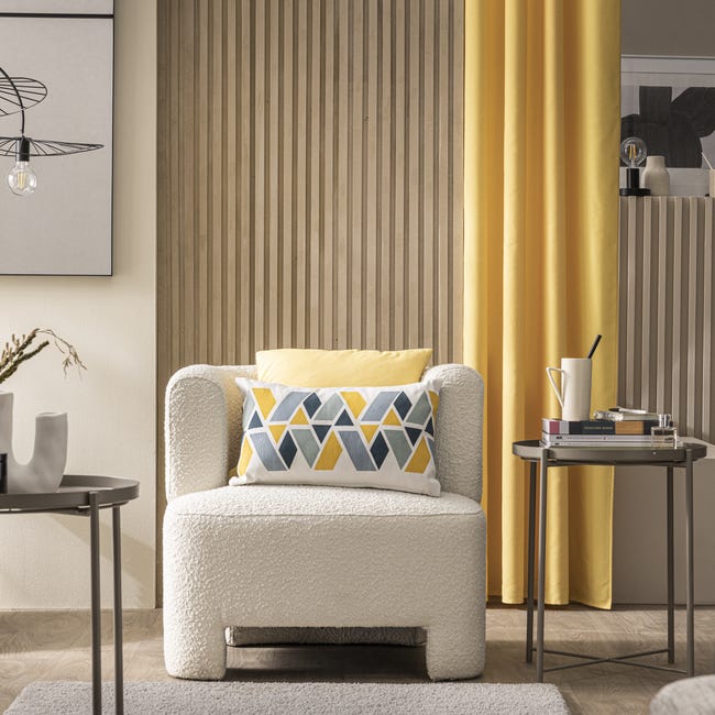 Zasłona Pharell żółta 140 x 280 cm na przelotkach Inspire