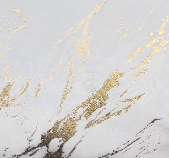 Zasłona Storm biało-złota 140 x 260 cm na przelotkach