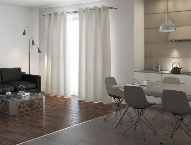 Zasłona Suede biała 140 x 260 cm na przelotkach Inspire