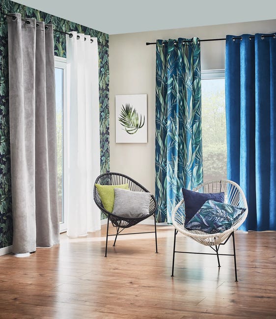 Zasłona Suede czarna 140 x 260 cm na przelotkach Inspire