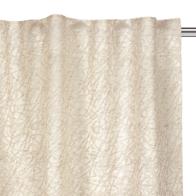 Zasłona Twigs beżowa 170 x 250 cm na taśmie