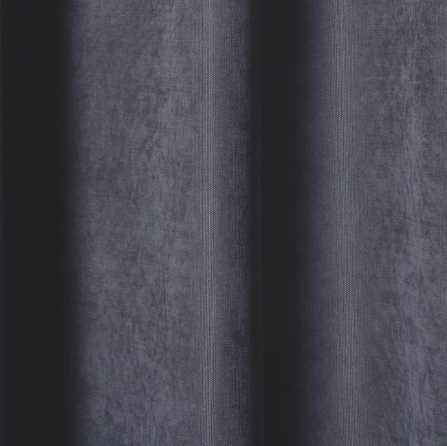 Zasłona Zahra ciemnoszara 140 x 260 cm na taśmie