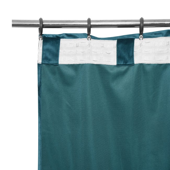 Zasłona welurowa Tony Emerald morska 200 x 280 cm na taśmie Inspire