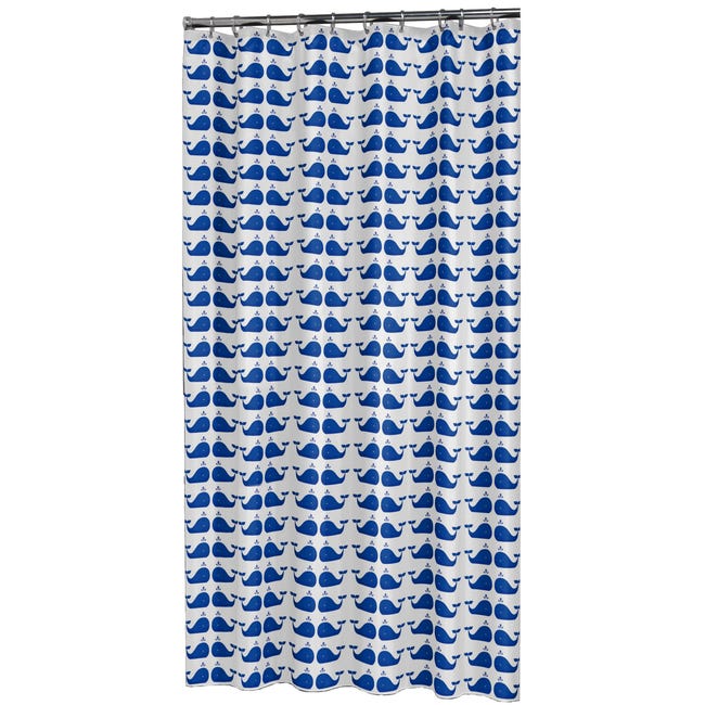 Zasłonka prysznicowa Whale Niebieskie 180 X 200 cm Sealskin
