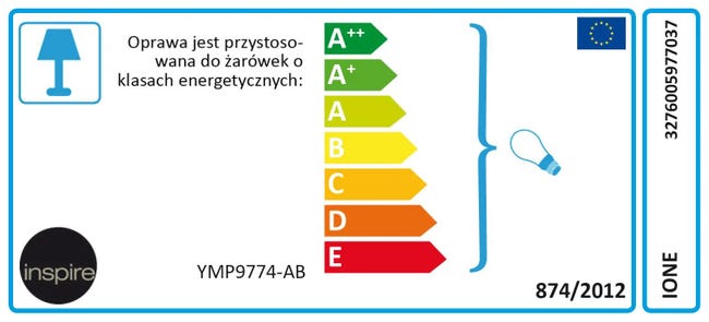 Zawiesie Ione patyna E27 Inspire