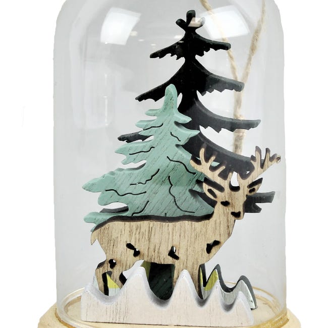 Zawieszka na choinkę słoik 10cm renifer choinka