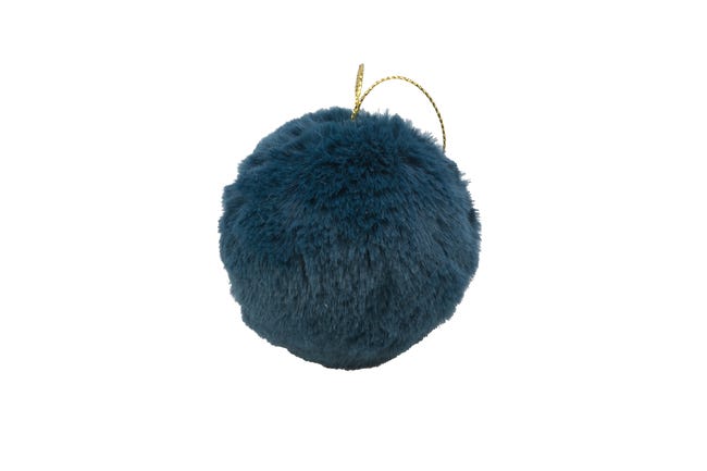 Zawieszka pluszowa bombka 6cm granatowa