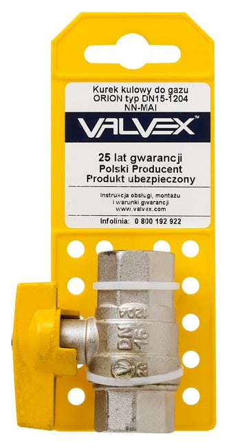 Zawór kulowy gazowy GW1/2