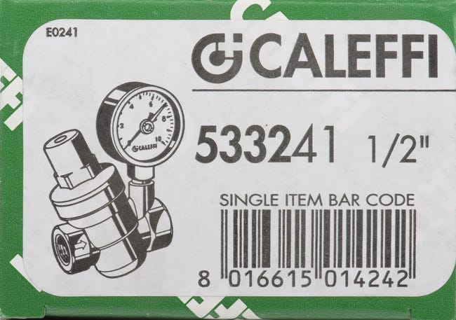 Zawór redukcyjny MANOMETR 1/2'' PN16 1 - 6 BAR CALEFFI POLAND