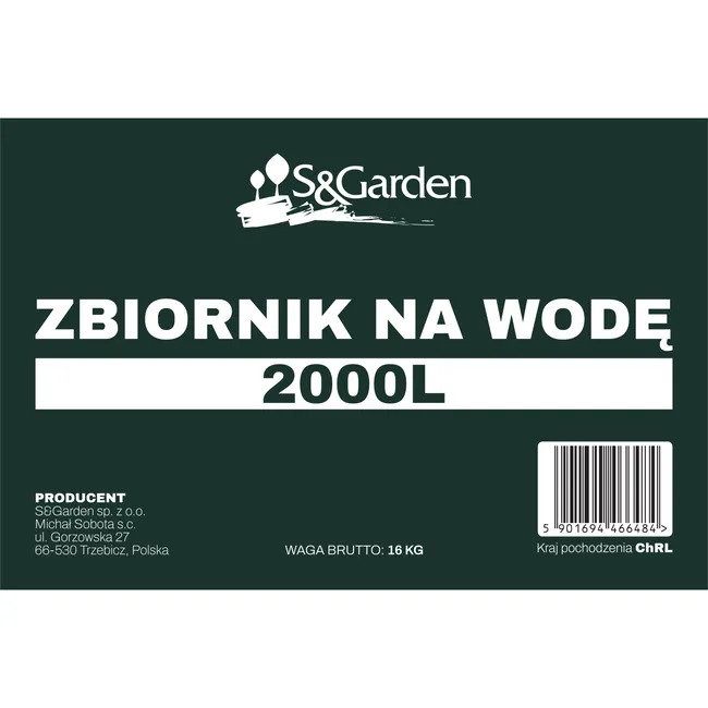Zbiornik na wodę elastyczny 2000l S&G