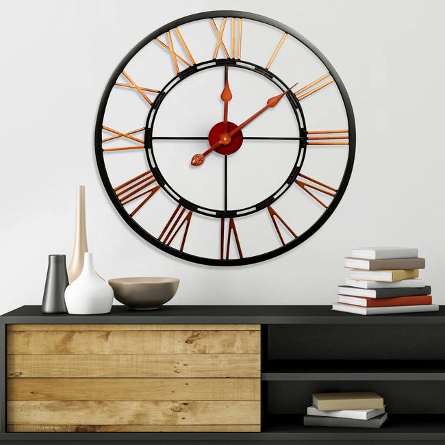 Zegar ścienny 05 śr. 70 cm czarno-brązowy