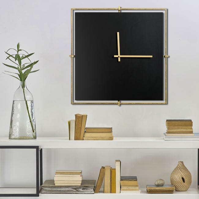 Zegar ścienny 22C śr. 80 cm czarno-złoty