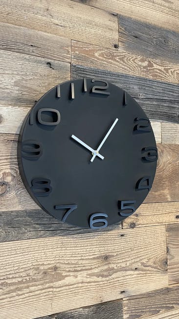 Zegar ścienny LZE-20 śr. 30 cm czarny