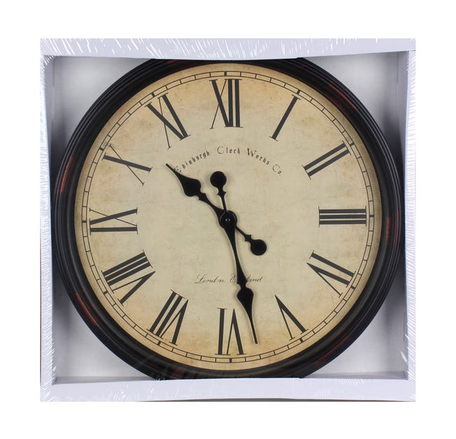 Zegar ścienny Vintage śr. 50 cm brązowy