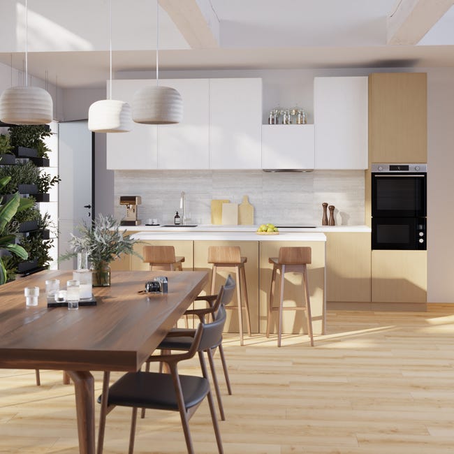 Zestaw 2 frontów kuchennych F37/77 Malmo jesion bielony Delinia iD