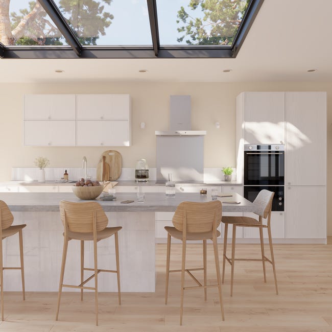 Zestaw 2 frontów kuchennych F37/77 Malmo jesion bielony Delinia iD