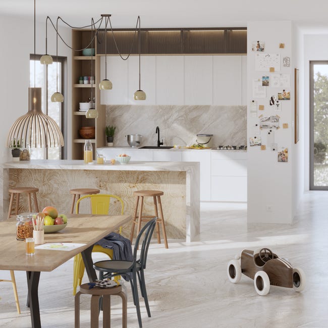 Zestaw 2 frontów kuchennych F37/77 Malmo jesion bielony Delinia iD