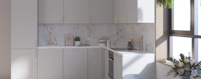 Zestaw 2 frontów kuchennych F37/77 Newport jasny szary Delinia iD