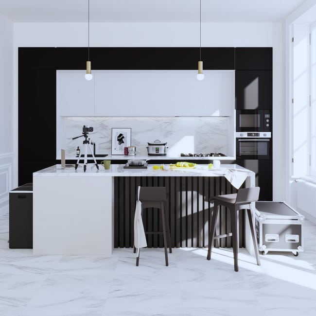 Zestaw 2 frontów kuchennych F37/77 Vienne czarny Delinia iD