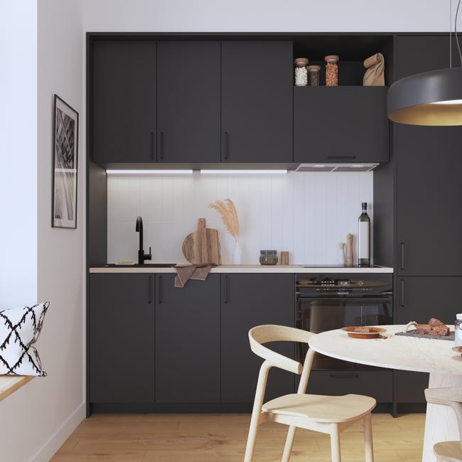 Zestaw 2 frontów kuchennych F37/77 Vienne czarny Delinia iD