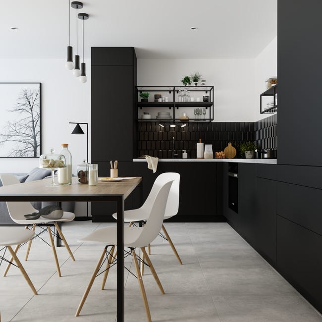 Zestaw 2 frontów kuchennych F37/77 Vienne czarny Delinia iD