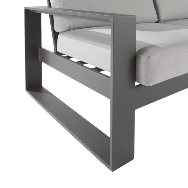 Zestaw 2x Sofa ogrodowa Las Vegas szara Naterial