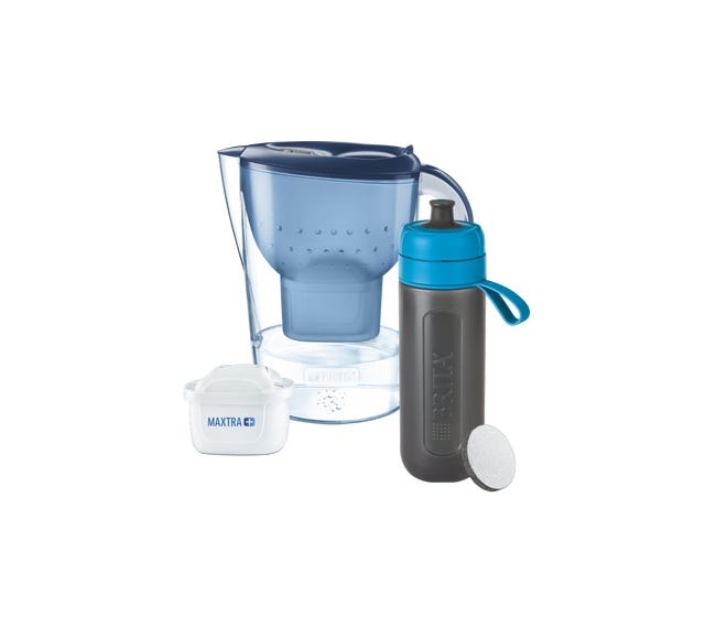 Zestaw dzbanek filtrujący Marella XL 3.5 l/2 l + butelka filtrująca 0.6 l Fill&Go Active Brita