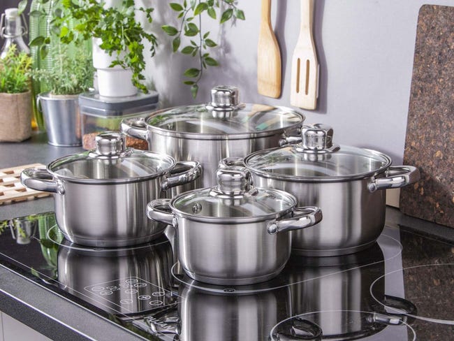 Zestaw garnków ze stali nierdzewnej Vito 8 elementów Altom Design