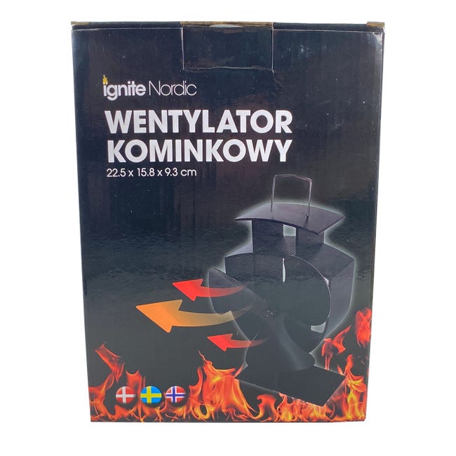Zestaw kominkowy wiatrak z czujnikiem temperatury Ignite Nordic
