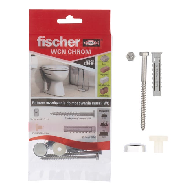 Zestaw kołków do montażu muszli WC WCN 8 x 40 mm Fischer