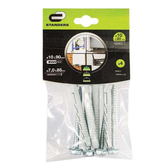 Zestaw kołków do montażu uchwytów RTV 10 x 80 mm 4 szt. Standers