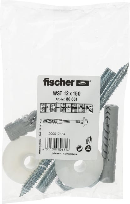 Zestaw kołków do montażu urządzeń sanitarnych WST 12 x 150 Fischer