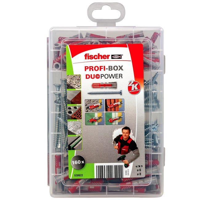 Zestaw kołków rozporowych Profibox Duopower 80 + 80 szt. Fischer