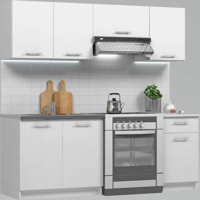 Zestaw mebli kuchennych Bianco 5 el. 180 cm kolor biały