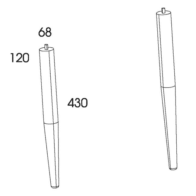 Zestaw nóg 2 szt. Tall 43 cm Sensea