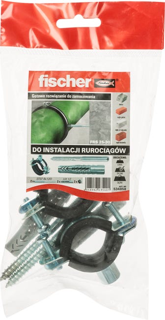 Zestaw obejm do rur 25-30 + STST 8X120 FISCHER