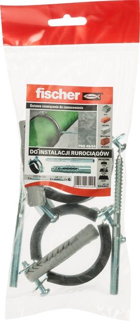Zestaw obejm do rur 48-54 + STST 8X120 FISCHER