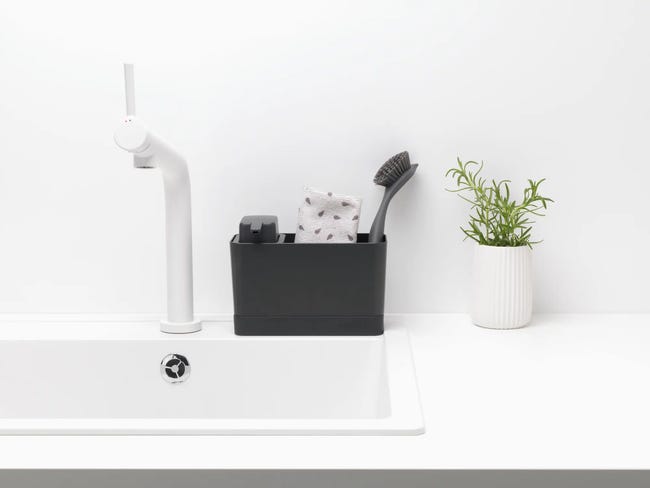 Zestaw ociekacz na sztućce i dozownik do mydła Sink Side Brabantia