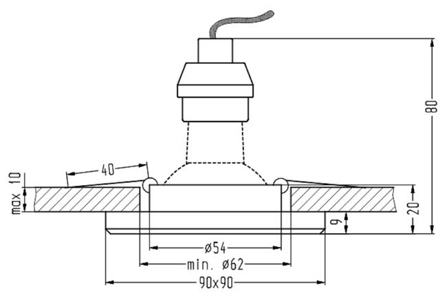 Zestaw opraw stropowych 3 szt. SS-22 białe GU10 + LED CANDELLUX