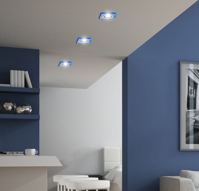 Zestaw opraw stropowych 3 szt. SS-22 niebieskie GU10 + LED CANDELLUX