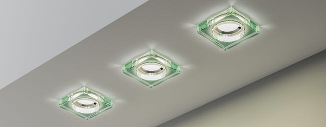 Zestaw opraw stropowych 3 szt. SS17 transparentne szkło LED CANDELLUX