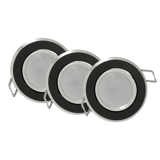 Zestaw opraw stropowych 3 szt. SUN OLAL czarne GU10 + LED POLUX