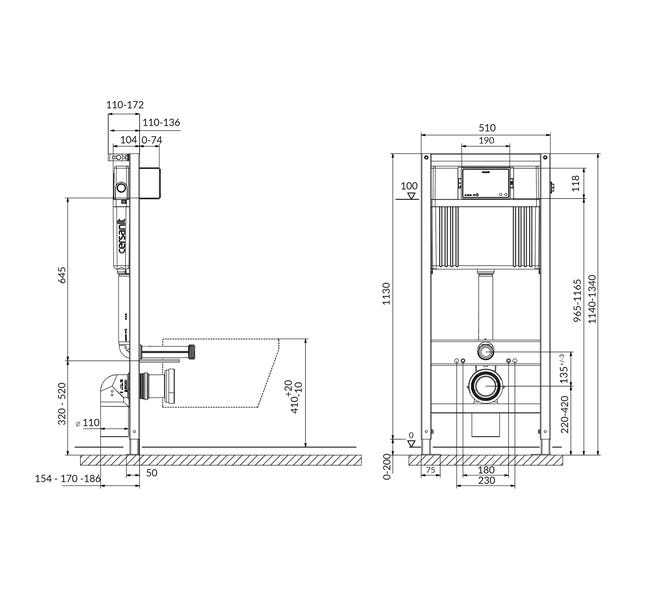 Zestaw podtynkowy WC Reel Cersanit