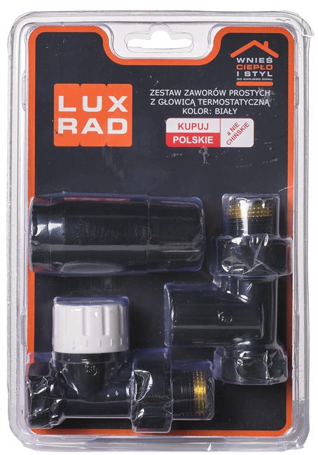 Zestaw termostatyczny prosty czarny LUXRAD