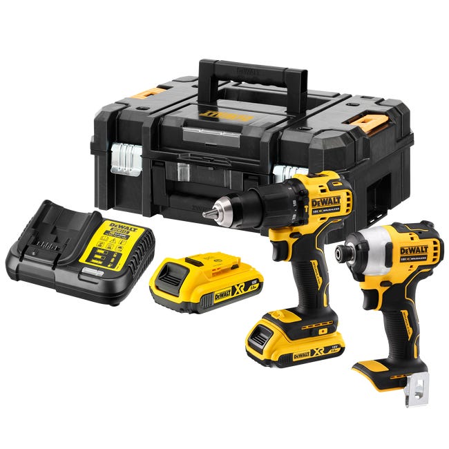 Zestaw udarowa wiertarko - wkrętarka i zakrętarka 18V 2 x 2Ah DEWALT