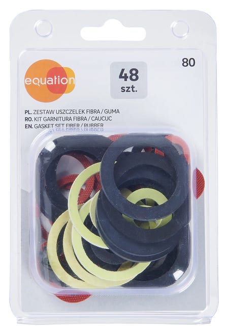 Zestaw uszczelek fibra/guma 48 szt. EQUATION