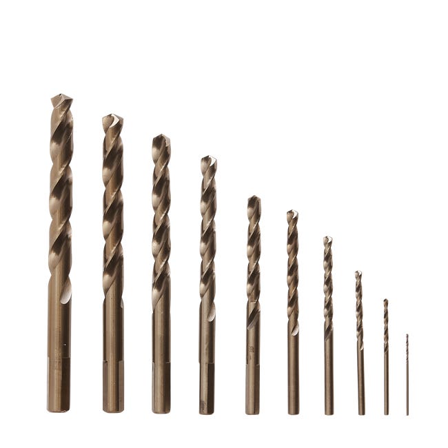 Zestaw wierteł do metalu 1-10mm 10szt. COBALT DEXTER PRO
