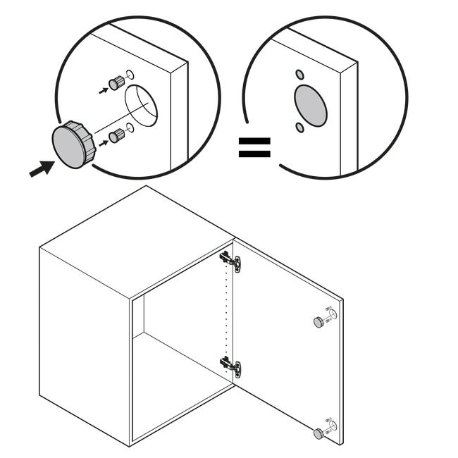 Zestaw zaślepek na otwory zawiasów białe Delinia iD